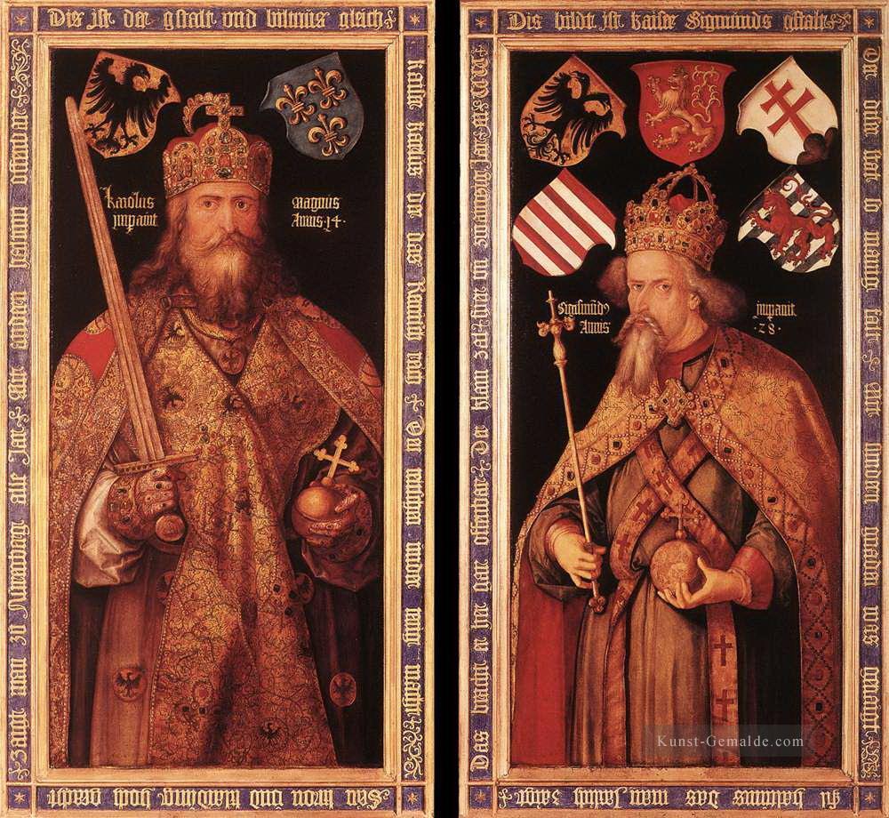 Kaiser Karl der Große und Kaiser Sigismund Albrecht Dürer Ölgemälde